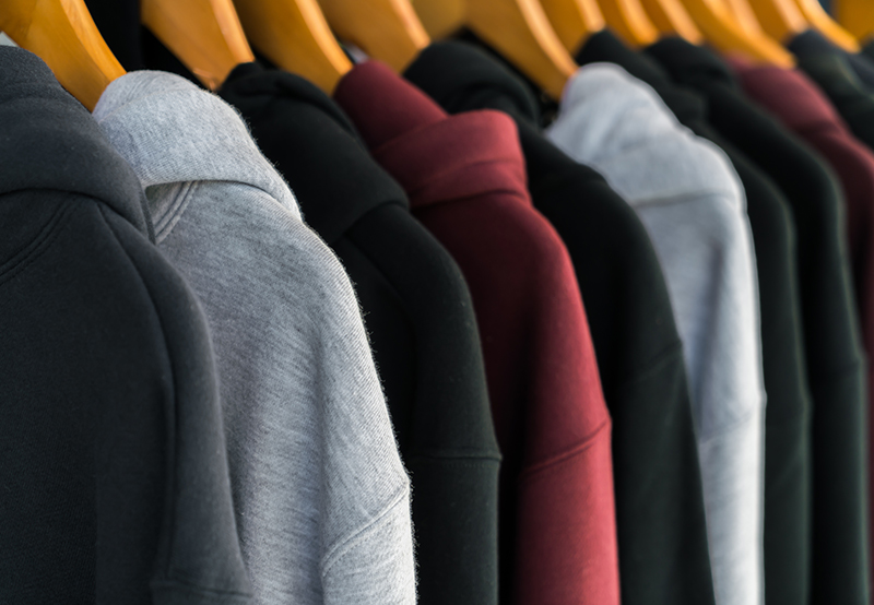 row-fashionable-clothing-hangers